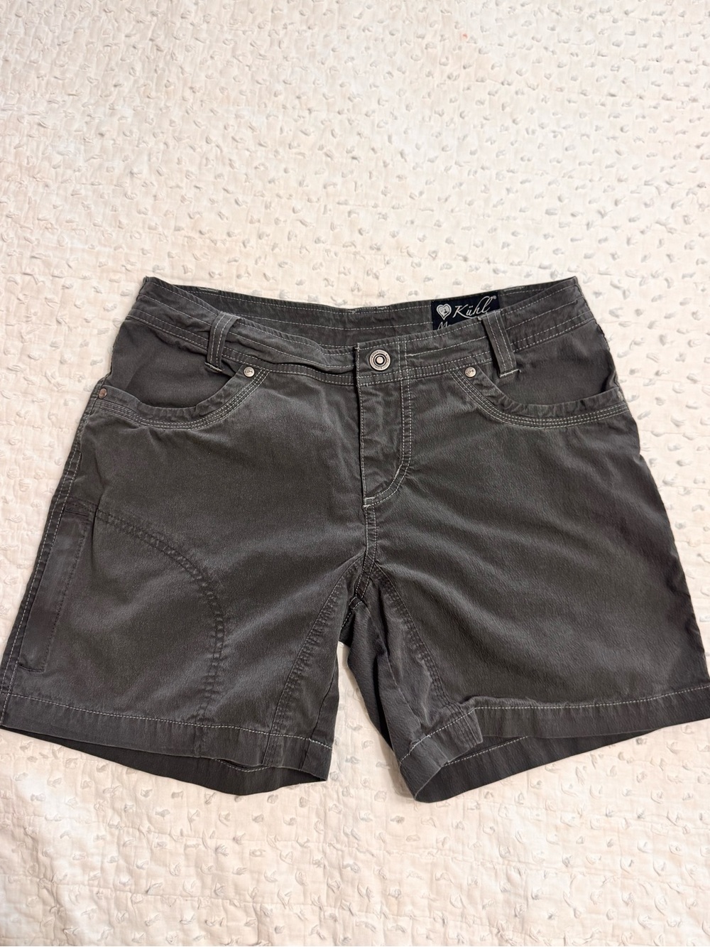 KUHL Mountain Culture Women's Gray-Brown Vintage Patina Dye Shorts Size 8